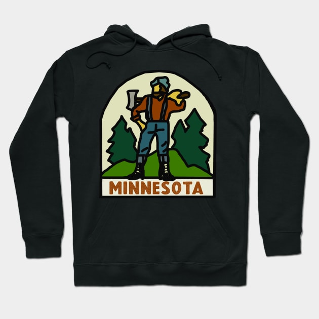 Minnesota Bunyan Decal Hoodie by zsonn